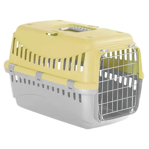 Переноска Gipsy 2 large yellow металеві дверцята 58х38х38 см - фото 1
