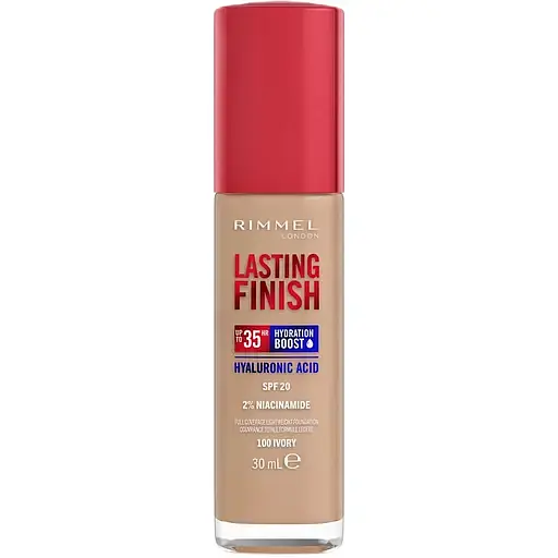 Тональная основа Rimmel Lasting Finish 35h тон 100 (Ivory) 30 мл - фото 1