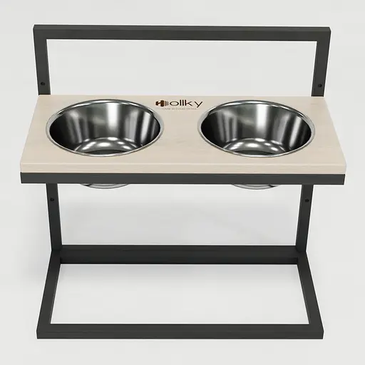 Hollky Flex L — регульовані миски на підставці для великих собак (2 × 1.8 л) - фото 3