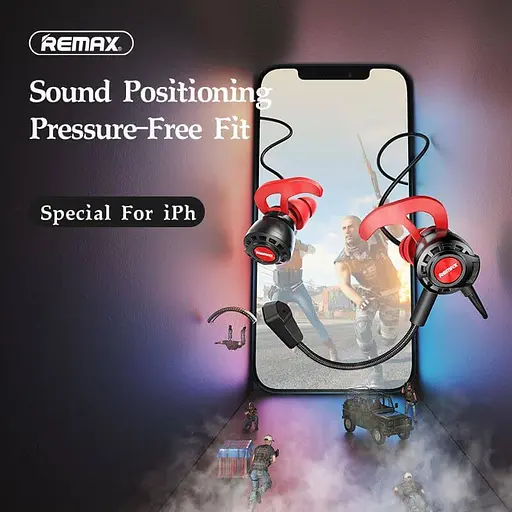 Проводные игровые вакуумные наушники Remax Lightning Gaming Headphone RM-750, 1.2m, black - фото 6