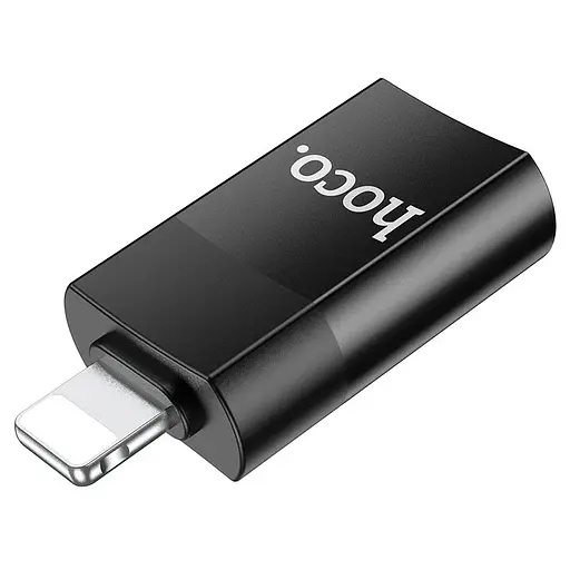 Перехідник Hoco UA17 Lightning Male to USB Female USB2.0 Чорний - фото 4