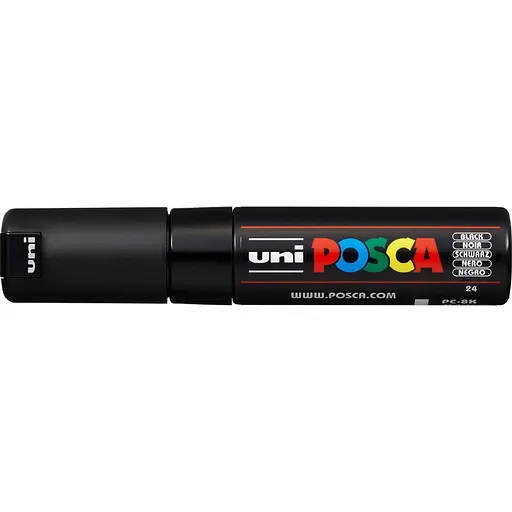 Маркер Uni Posca черный 8 мм (PC-8K BLACK) - фото 2