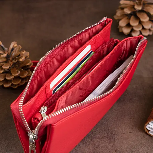 Женский кожаный кошелек-клатч ST Leather 19.2х10х2 см acs0015950 - фото 9