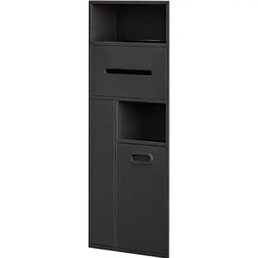 Полка в туалет Nett TBP-70, металлическая встроенная Черный - фото 1