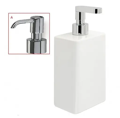 Дозатор для рідкого мила Stilhaus Gea настільний хром GE30AP08, Білий - фото 2