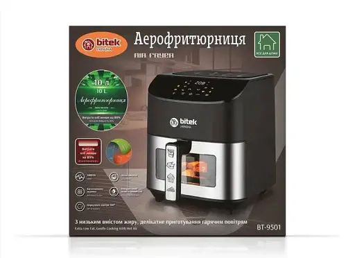 Аэрофритюрница Air Fryer 4200 Вт на 10 л Витек BT-9501 электрическая фритюрница без масла - фото 3