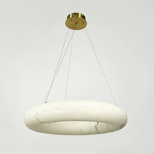 Підвісна кільцева люстра з ефектом мармуру Ø 60 см | Line F | Арт. MJ363-600 - фото 1