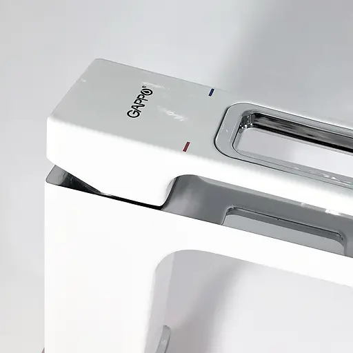 G1017-8 Змішувач для умивальника гайка білий/хром Ø35 Gappo Futura 1/8 Білий - фото 6