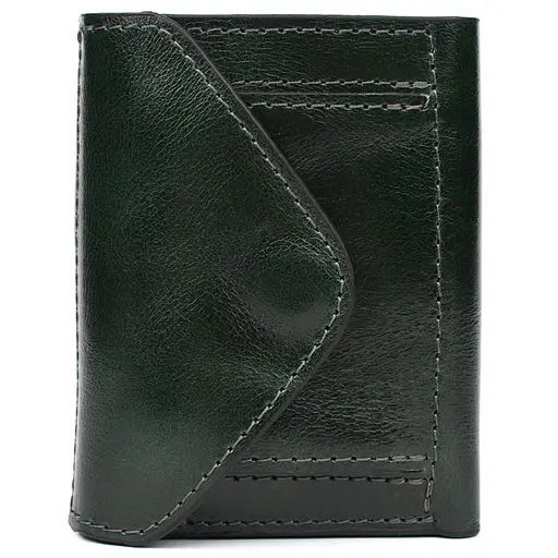 Небольшой женский кожаный кошелек Grande Pelle 8х10х2 см acs0032198 - фото 3