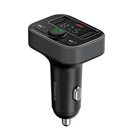 Адаптер автомобильный Baseus S-09 Lite Series Car FM Transmitter Cluster |2USB/1Type-c, PD/18W| - фото 1