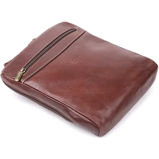 Чоловіча сумка через плече з гладкої шкіри TONY PEROTTI 20х25х3,5 см 000315695 - фото 5