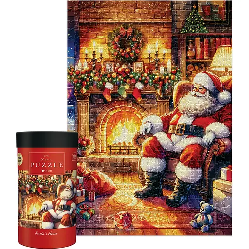 Пазлы трехслойные Interdruk Christmas Santa's House картонной тубе 500 шт. (376220) - фото 2