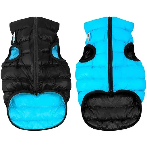 Курточка для собак AiryVest двостороння, розмір L55, чорно-блакитна [CD]