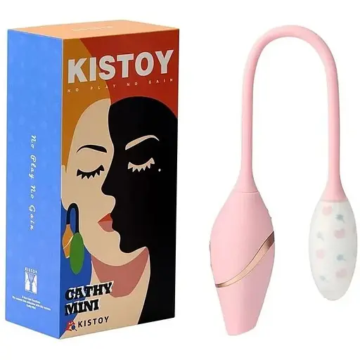 Виброяйцо с вакуумным стимулятором KisToy Cathy Mini - фото 5
