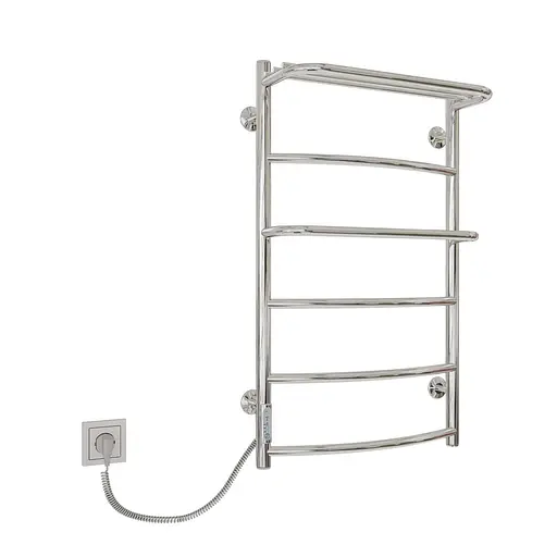 Електрична Сушарка для рушників Kosser Каскад із полицею 800x500/6 EL ДКп02EL, Хром, Ліве - фото 1