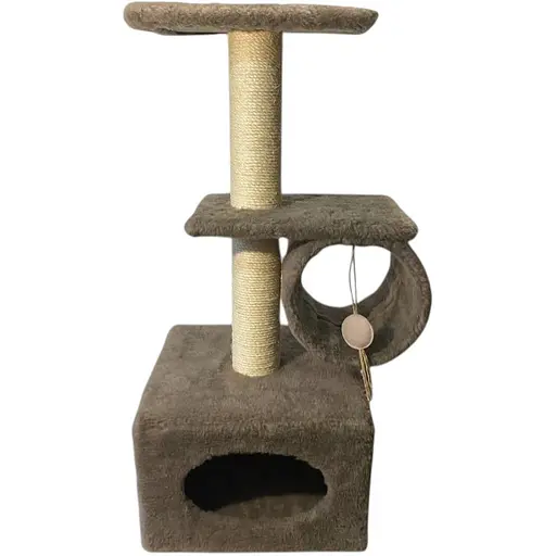 Дряпка Природа Саванна для котив з барабаном капучино 38x38x90 см [CD] - фото 1