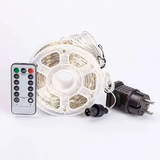 Гірлянда Роса Garlando Pro нитка Garlando Pro 2000 LED довжина 200 м на батарейках, жовтий (2000L200MWY) - фото 10