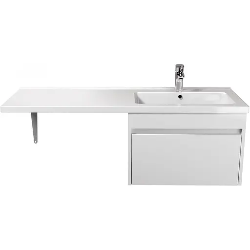 Тумба Мойдодир Wing 60-А-W з умивальником Rodeo 120 R з крилом над пралкою підвісна Білий - фото 1