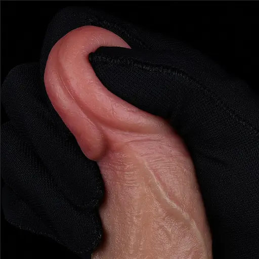 Фалоімітатор Dual Layered Silicone Cock 7" 18 см (коричневий) - фото 9