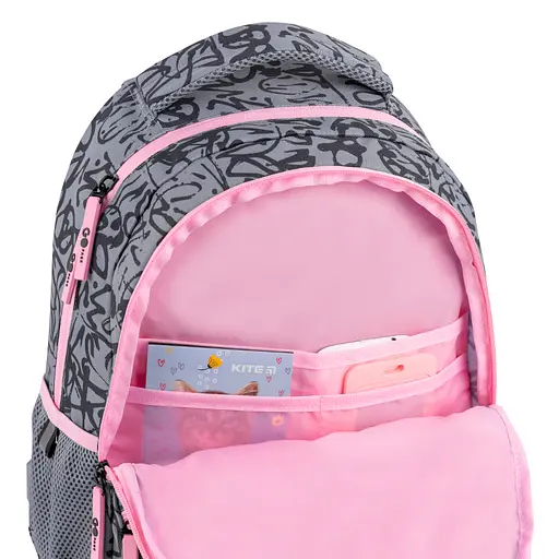 Рюкзак GoPack Education 175M-4 Fluffy Heart Серо-розовый (GO26-175M-4) - фото 12