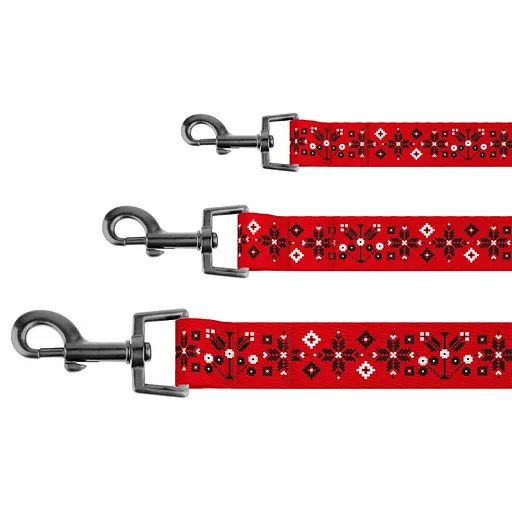 Поводок для собак Баркси Urban патриотический Вышиванка красная - фото 3