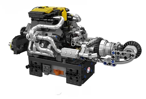 Конструктор двигатель Mould King PAGANI Turbocharged V12 Engine моторизованный для детей и взрослых 761 деталей - фото 1