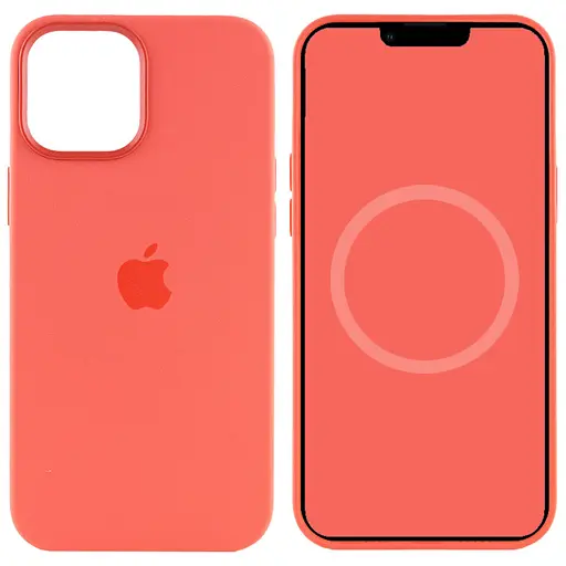 Чехол Epik Silicone case AAA with Magsafe and Animation для Apple iPhone 12 Pro/12, 6.1 Оранжевый/Pink citrus