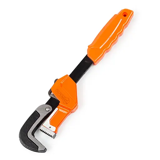 Ключ трубный Polax переставной с трещоткой 0-65 мм, 300 мм (44-005)