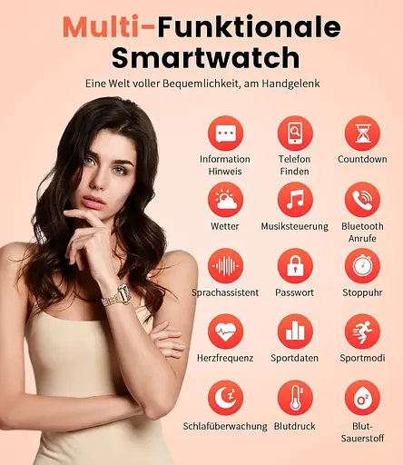 Смарт-часы женские Lige SML8 железный + силиконовый ремешки Gold (17797) - фото 6