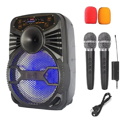 Портативная колонка Big AVEN-XR12 75W, USM/MP3/FM/Bluetooth + 2 микрофона караоке