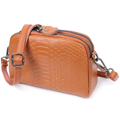 Сумка для женщин Vintage на два отделения из натуральной кожи 19х12х7 см sum0027014 - фото 2