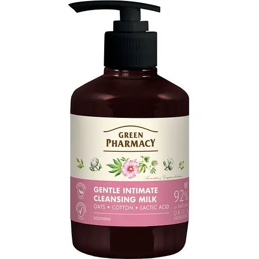 Молочко для інтимної гігієни Зелена Аптека Овес та бавовна 370 мл