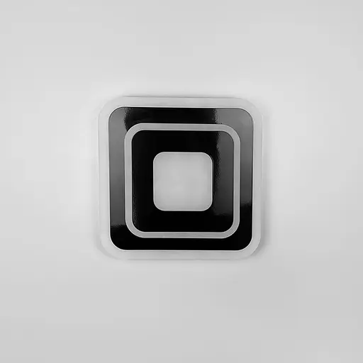 Світлодіодний чорний світильник з матовим акрилом 25х25 см | Line F | Арт. 2234-250 BR BK - фото 4