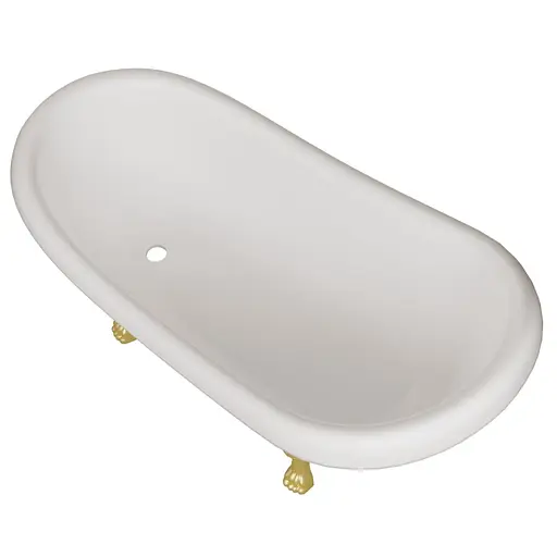 Ванна окремостояча матова Amdcon Symphony 167x78 чорна з литого каменю золоті ніжки SYMFONYA_167_g_BLACK_MAT Чорний матовий - фото 9