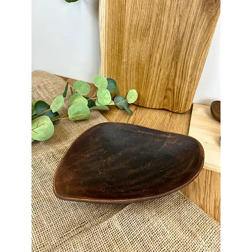 Блюдо овальне  керамічне (глиняне) 1 л Гладке - фото 2