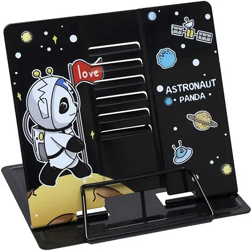 Підставка для книг "Astronaut Panda" LTS-8182(Black) металева