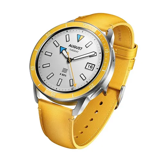 Ремінець шкіряний Tamister для годинника Xiaomi Watch 2/ 2Pro/ S4/ S3/ S2/ S1 22 мм Yellow - фото 4