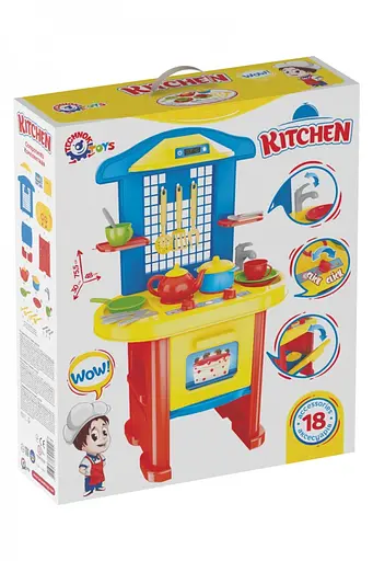 Іграшка "Кухня 3 ТехноК" 2124, плита, посуд, в коробці (4823037602124) - фото 4