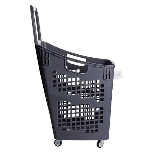Кошик-візок для супермаркета Yiwu пластиковий 52 x 37 x 90 см (HP-45-16) - фото 4