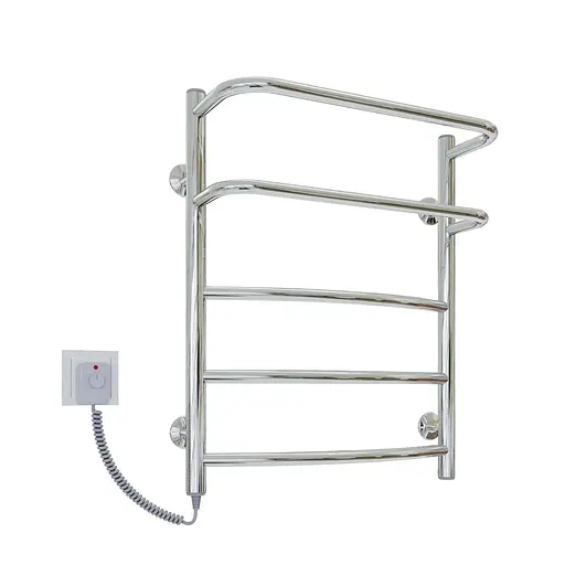 Электрический полотенцесушитель Kosser Каскад Дуга 600x500/5 EL рег. ДКД01ЕL, Хром, Левое - фото 1