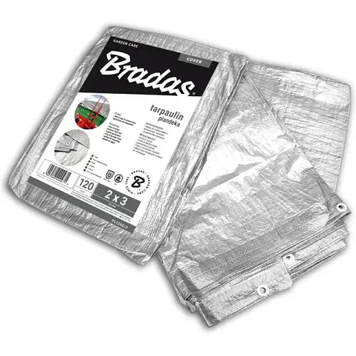 Тент посилений Bradas SILVER 120 г/м² 4 x 5 м PL1204/5 - фото 1