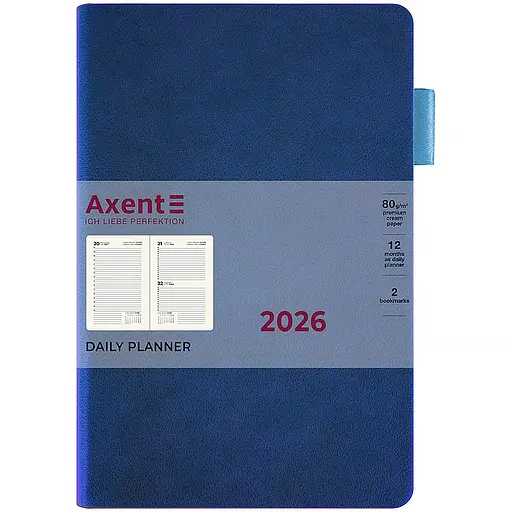 Дневник Axent 2026 Partner Soft Muse 145х210 мм синий (8827-26-3-A) - фото 2