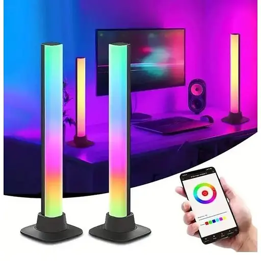 Лампа настільна світлодіодна з RGB підсвічуванням, ефектом неона для геймерів з USB-живленням