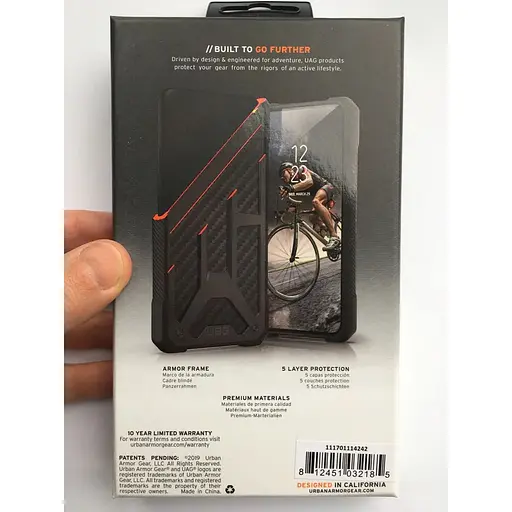 Оригинальный противоударный чехол UAG Monarch для iPhone 11 Pro (5.8") Carbon Fiber 111701114242 - фото 3