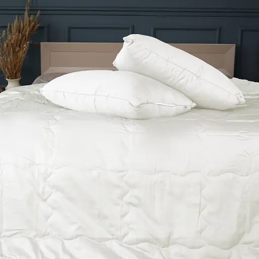 Летний постельный комплект MirSon Line Satin Premium Moko White Eco-Soft Семейный (2200010975666) - фото 5