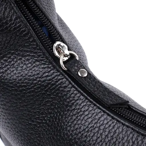 Сумка багет Shvigel с регулируемым ремнем из зернистой натуральной кожи 26х13х6.5 см sum0027030 - фото 6