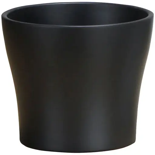 Кашпо для цветов Scheurich 808 керамика 19 см антрацит (4002477336503) - фото 1