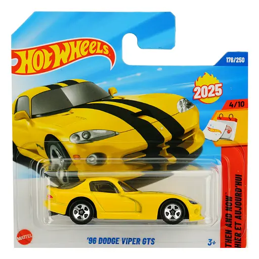 Базова машинка Hot Wheels Then and Now 96 Dodge Viper GTS жовта (5785) JBB95-N521    