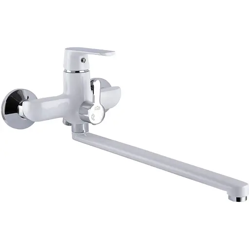 Смеситель для ванны Globus Lux Laguna GLA-0208-7-WHITE EURO - фото 1