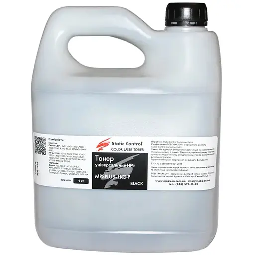 Тонер HP Universal 1200/1300/2100/2200/4200/4300/5000/9000, P2035/2055/3015, 1 кг, Static Control (MPSPLUS-1KG-P)